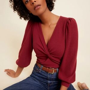 Nation LTD Kalani Twist Front Blouse Size XS